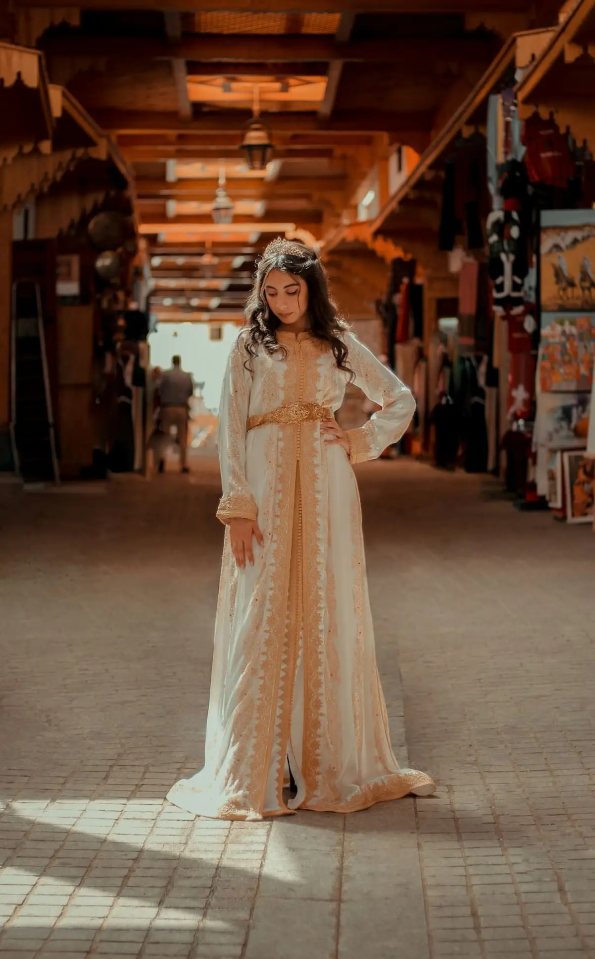 Caftan Kairouan – Ivoire et or